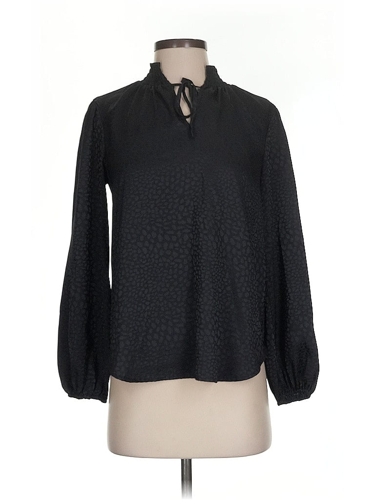 CHENAULT Pre-owned Long Sleeve Blouse In Black