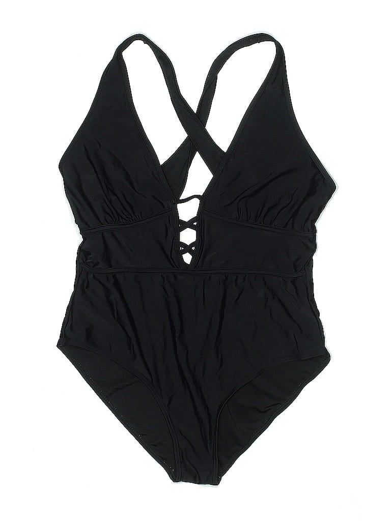 Pre-owned Assorted Brands One Piece Swimsuit In Black