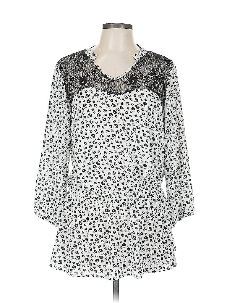 Pre-owned New Directions 3/4 Sleeve Blouse In Silver