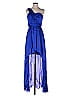 Aqua 100% Polyester Blue Cocktail Dress Size 6 - photo 1