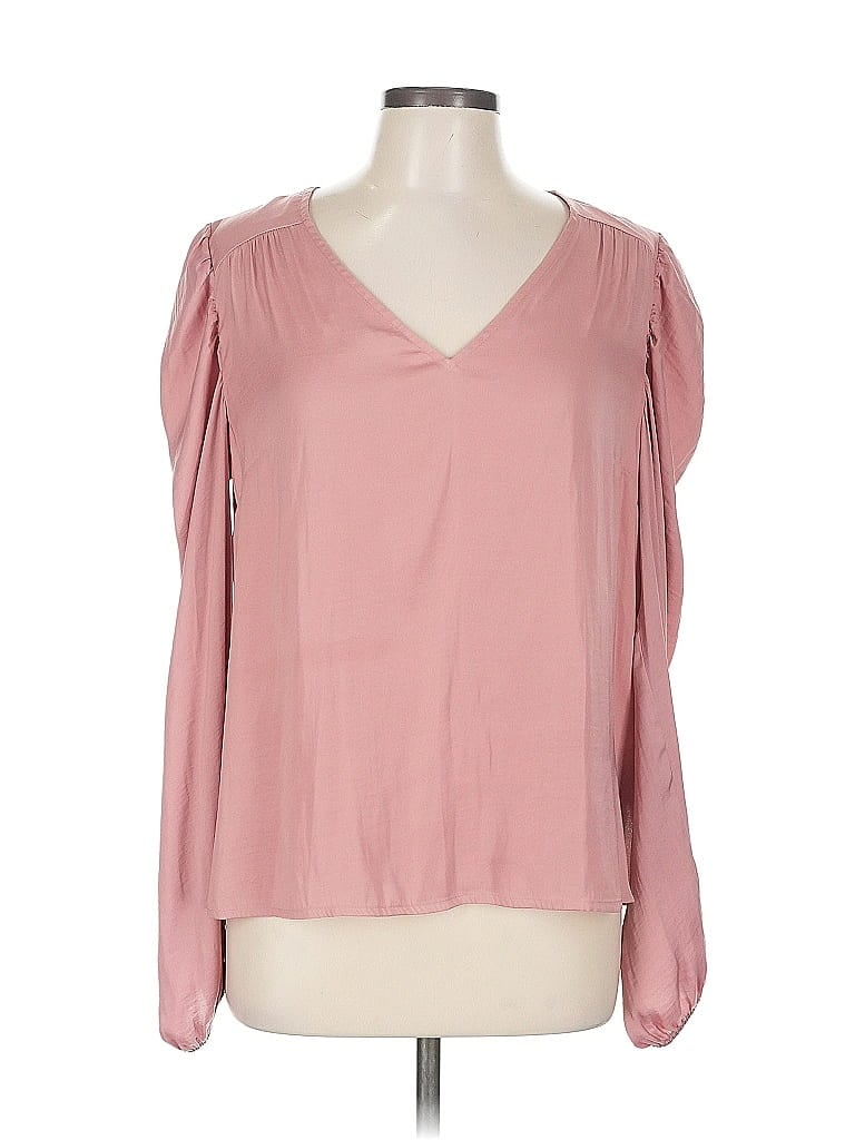 Pre-owned Bar Iii Long Sleeve Blouse In Pink