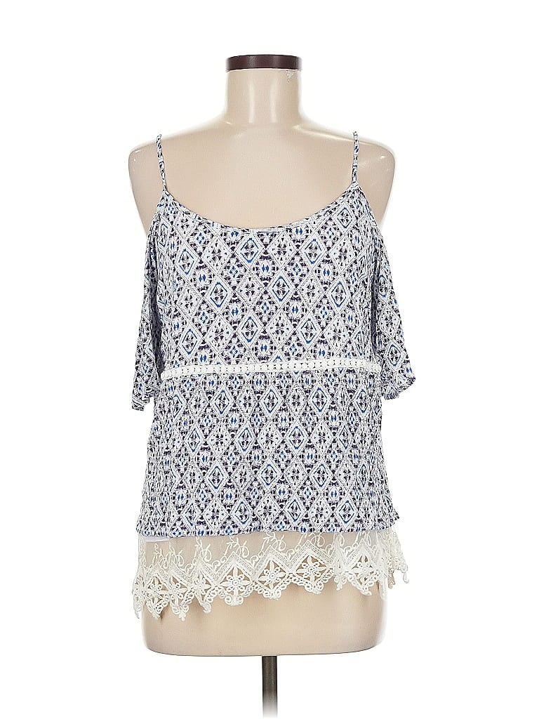 Pre-owned Skies Are Blue Sleeveless Blouse In Blue