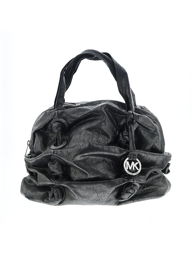 Pre-owned Michael Michael Kors Leather Shoulder Bag In Black