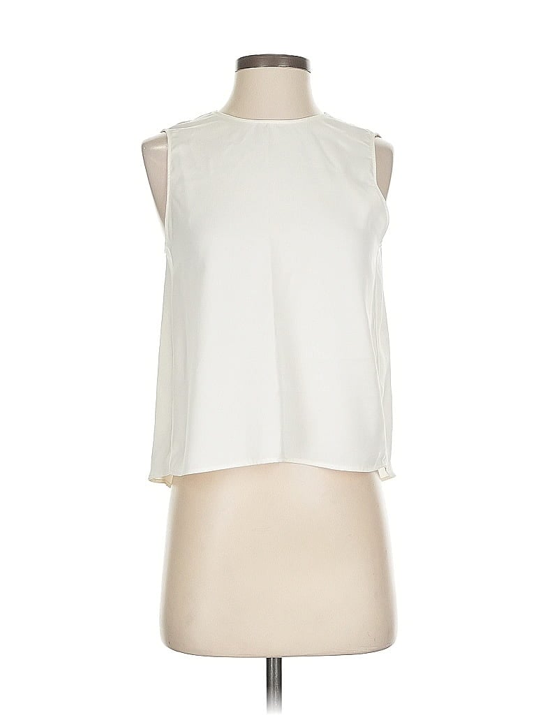 Pre-owned Banana Republic Factory Store Sleeveless Blouse In White