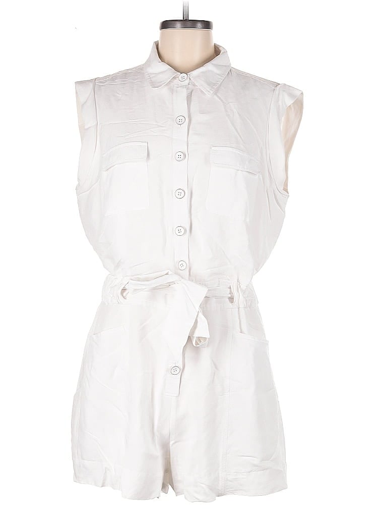 Pre-owned Intermix Romper In White