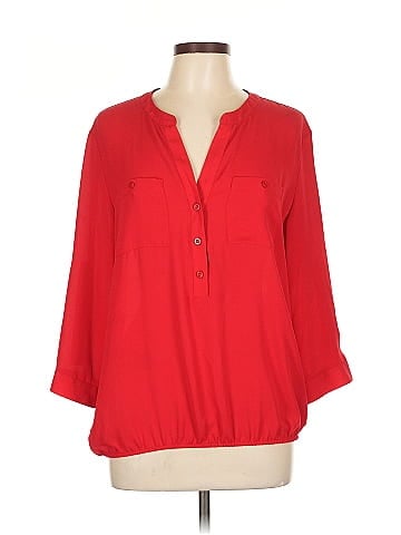 Soho JEANS NEW YORK & COMPANY 3/4 Sleeve Blouse (view 1)