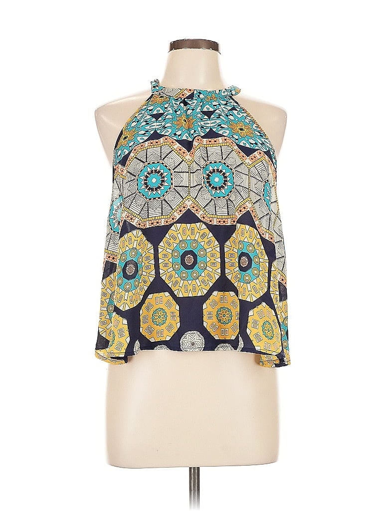 ORANGE CREEK Pre-owned Sleeveless Blouse In Blue