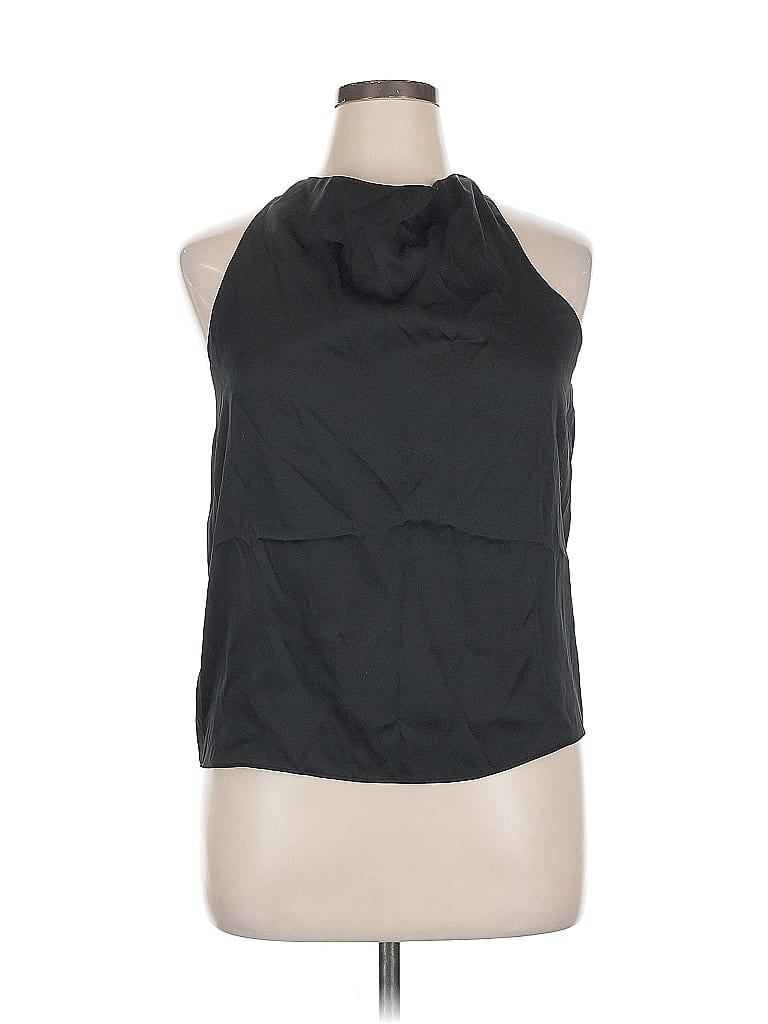 Click to view more detailed imagery on our partner's website Pre-owned River Island Tank Top Black Halter Neckline Tops