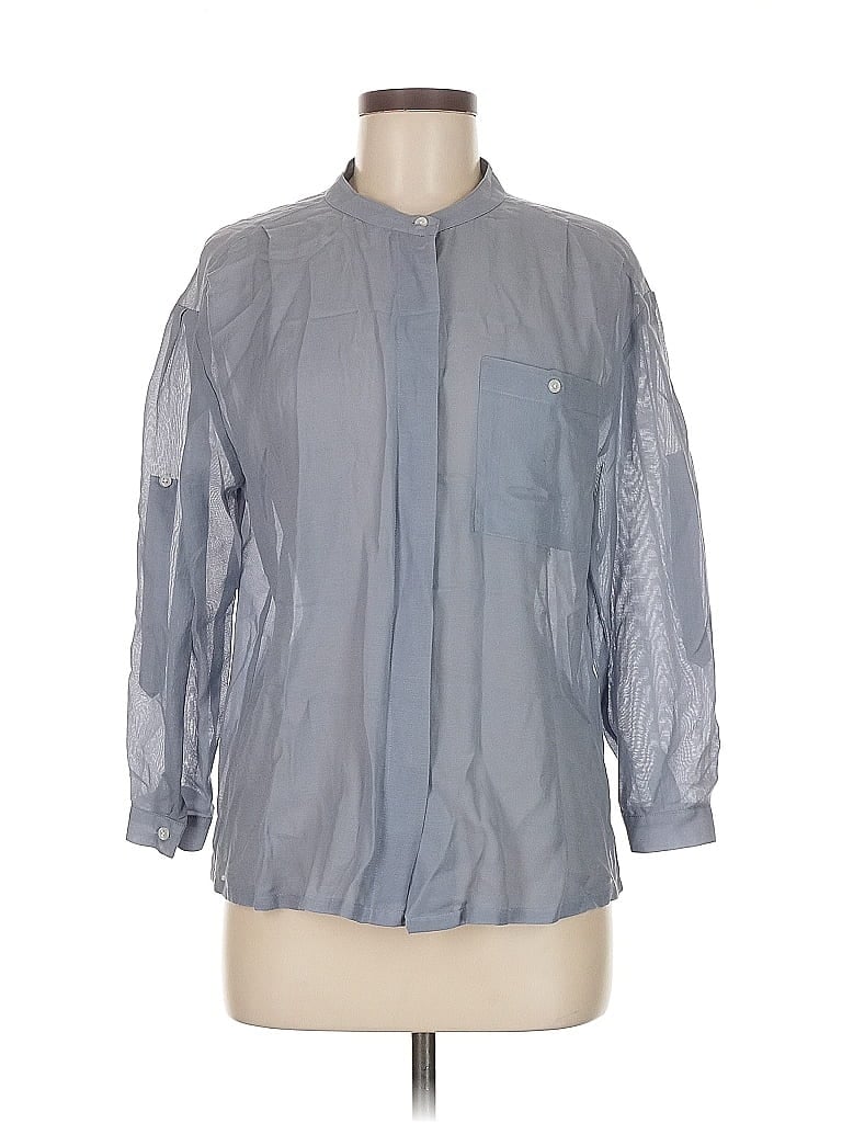 Pre-owned Nsf Long Sleeve Blouse In Gray