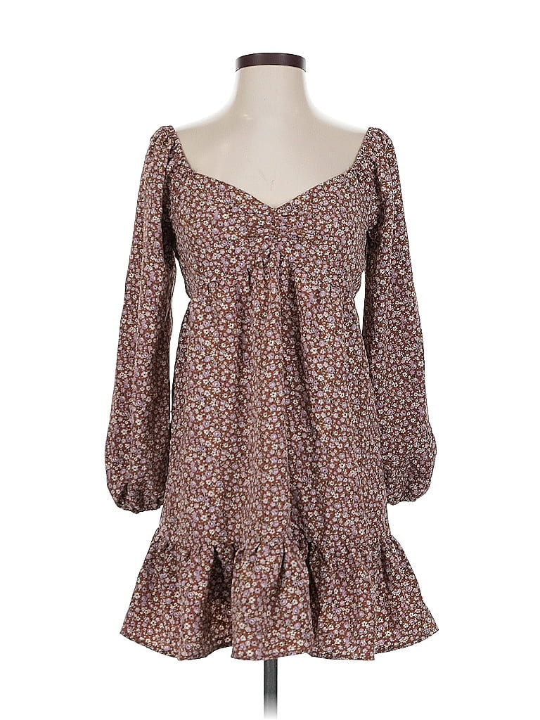 Pre-owned Lily Rose Casual Dress In Brown