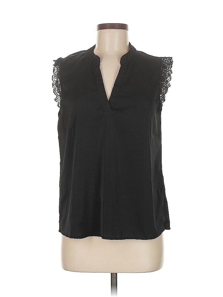 Pre-owned Unbranded Sleeveless Blouse In Black