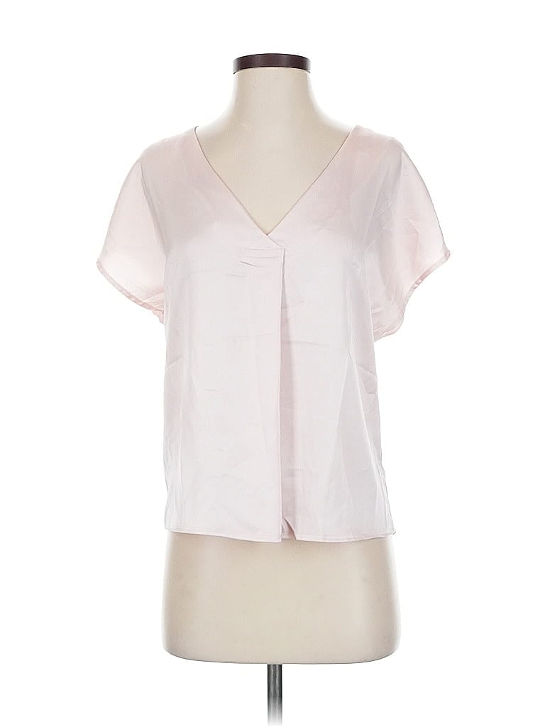 Mng Short Sleeve Blouse In Pink
