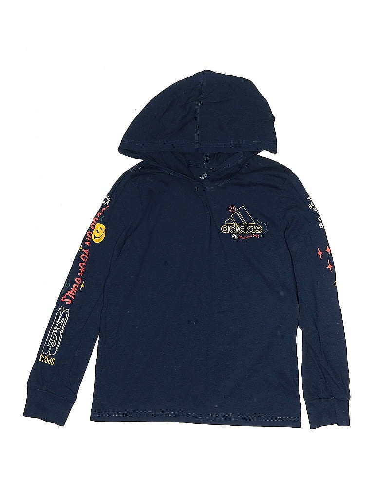 Click to view more detailed imagery on our partner's website Pre-owned Adidas Originals Kids' Pullover Hoodie In Blue