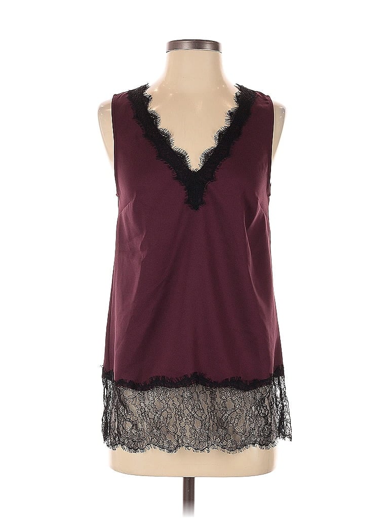 Pre-owned Michael Michael Kors Sleeveless Blouse In Burgundy
