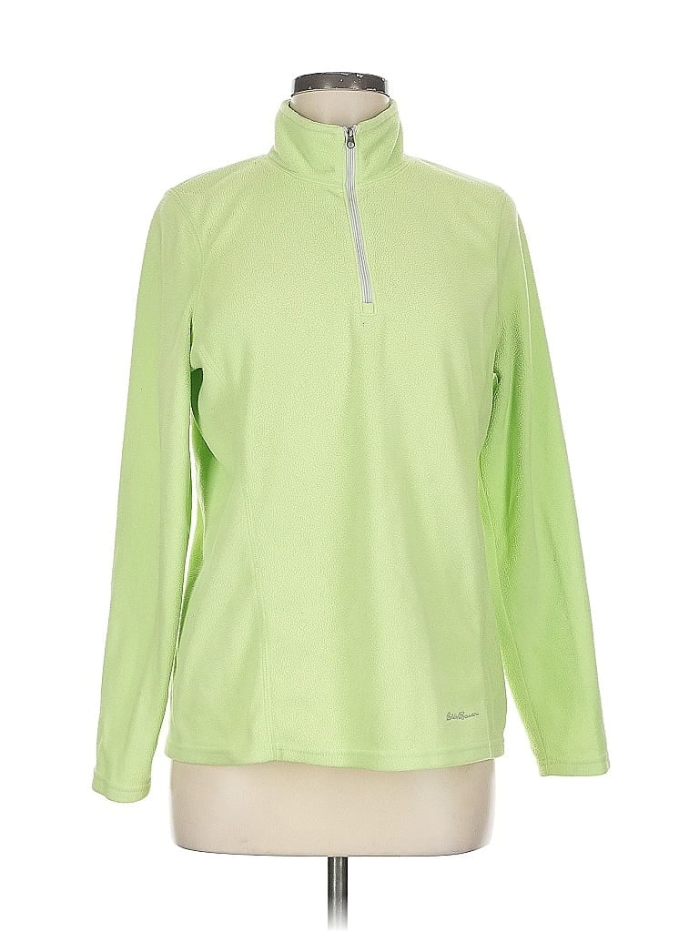 Pre-owned Eddie Bauer Fleece Jacket In Green