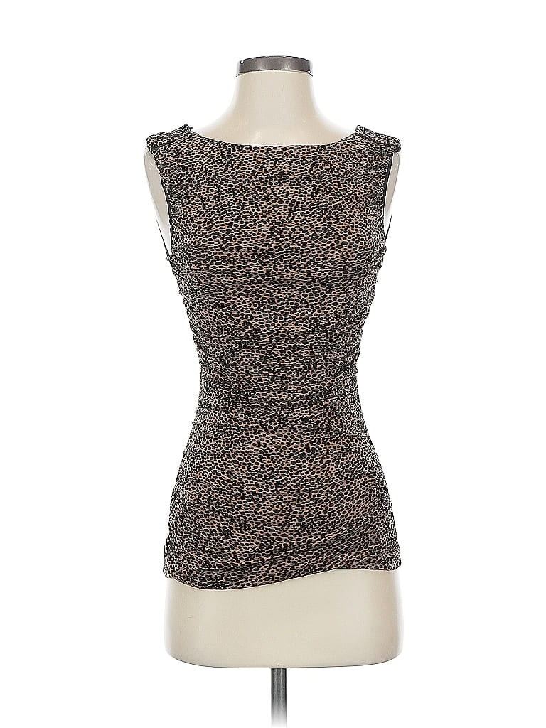 Pre-owned Ann Taylor Sleeveless Top Brown Boatneck Tops