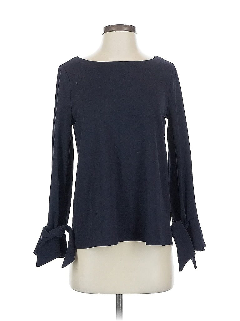 Pre-owned Ann Taylor Long Sleeve Blouse In Blue