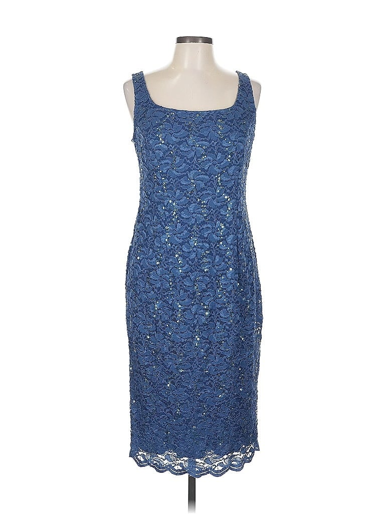 Pre-owned Alex Evenings Cocktail Dress In Blue