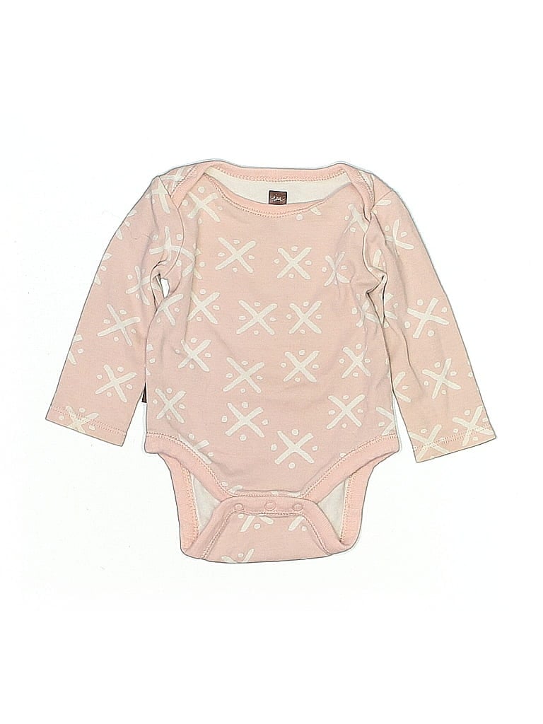 Pre-owned Tea Babies' Long Sleeve Onesie In Pink