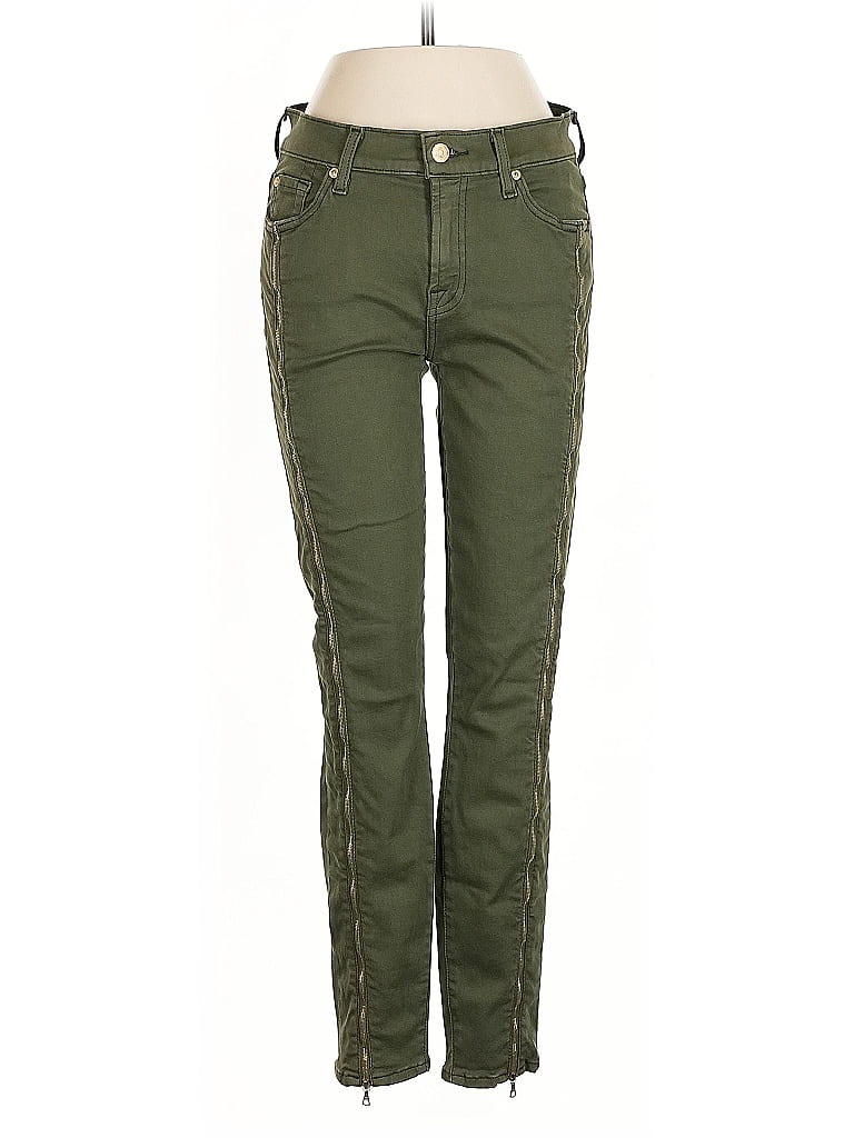 Pre-owned 7 For All Mankind Jeans In Green