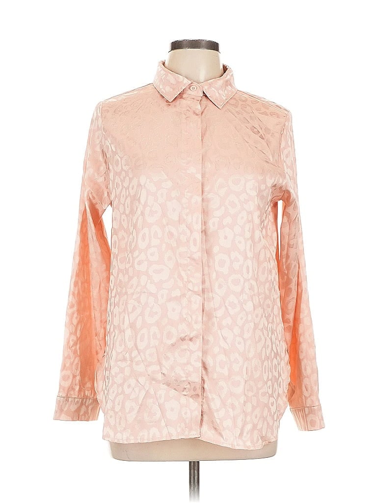 Pre-owned Unbranded Long Sleeve Blouse In Orange