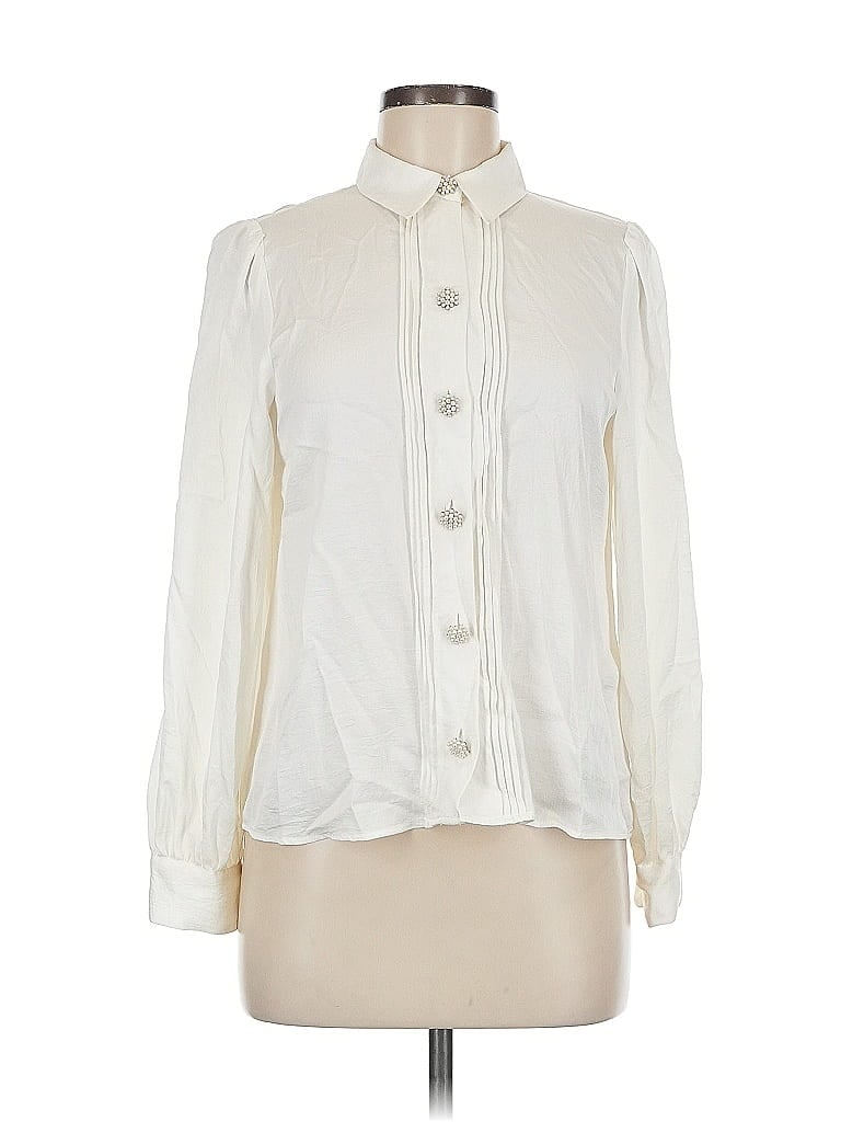Click to view more detailed imagery on our partner's website Pre-owned Zara Long Sleeve Blouse In White