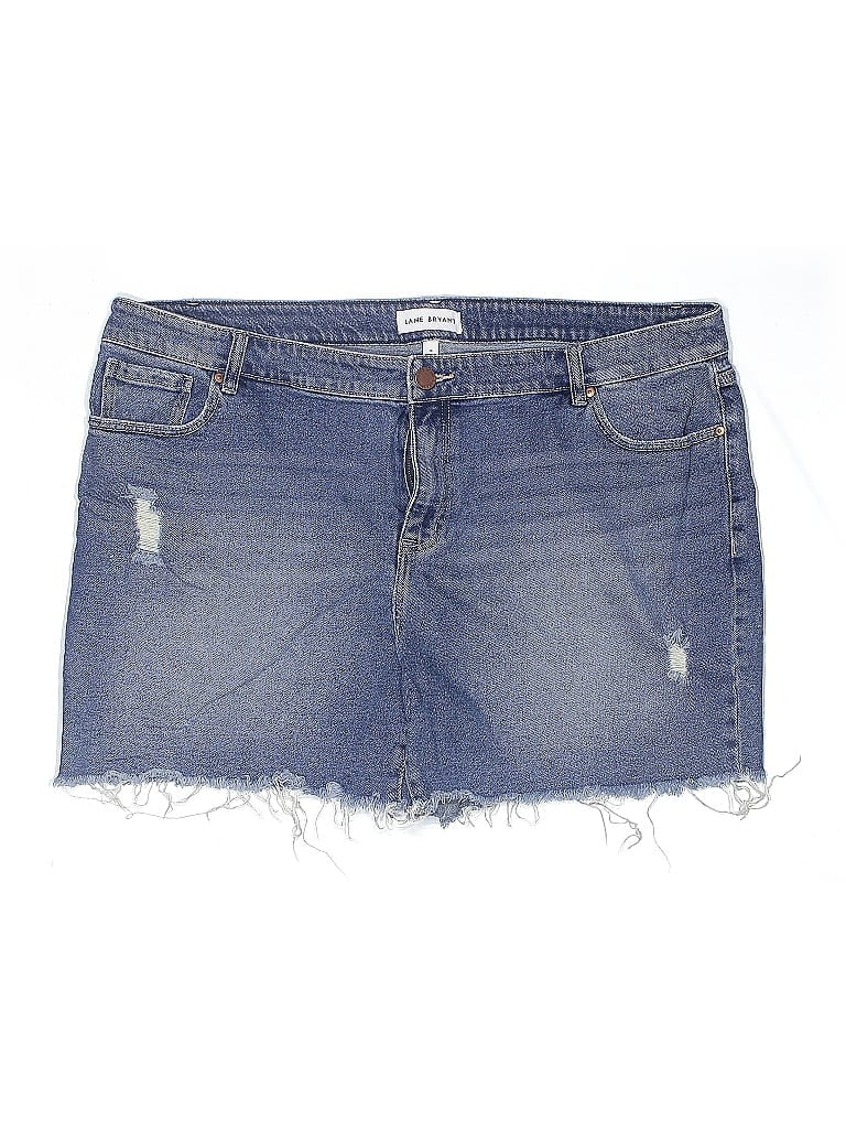 Pre-owned Lane Bryant Denim Shorts In Blue