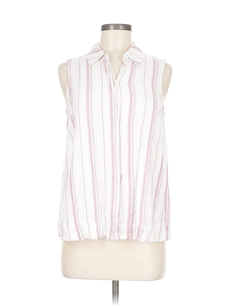 Pre-owned Cupio Sleeveless Button Down Shirt In White