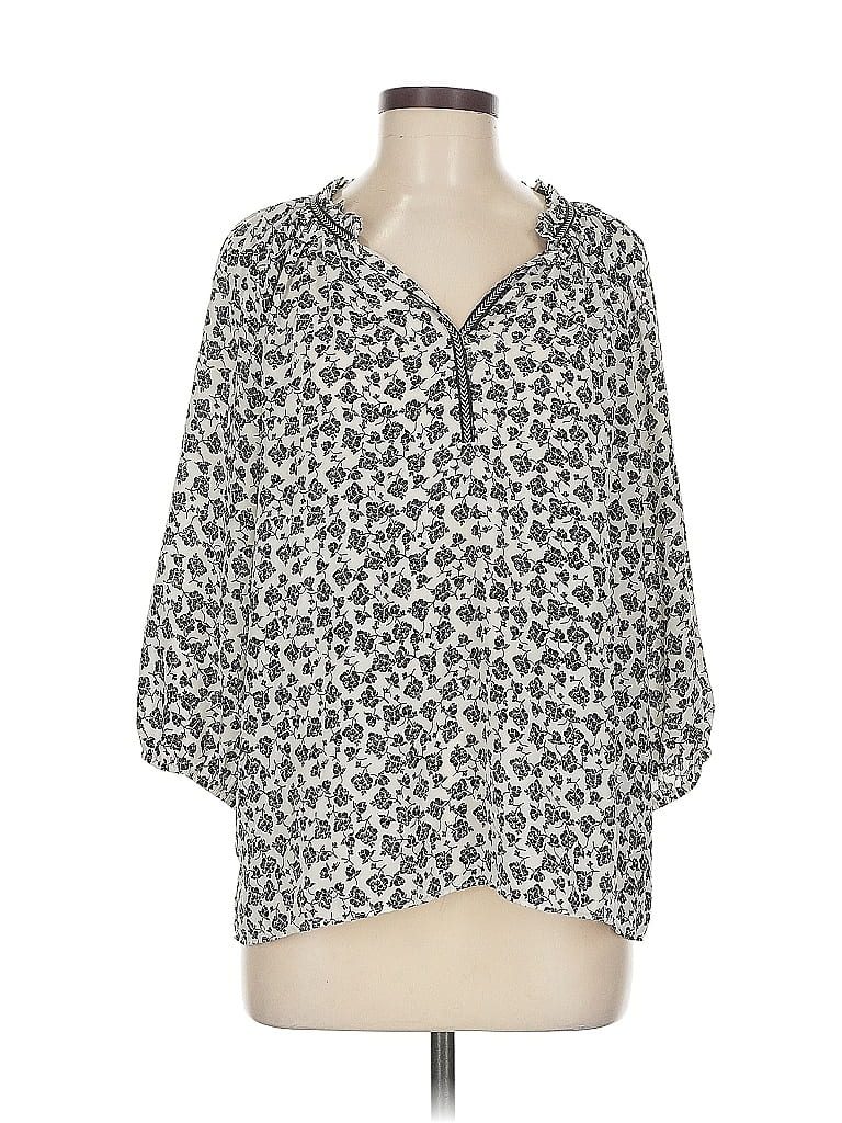 Pre-owned Max Studio 3/4 Sleeve Blouse In White