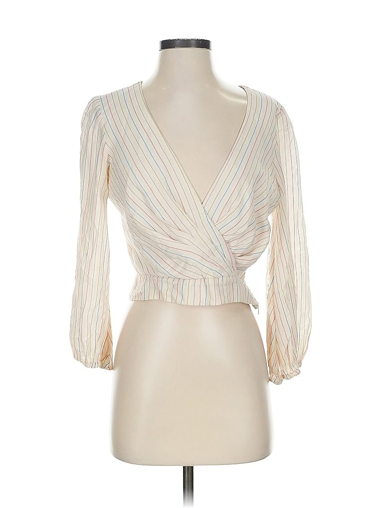 Pre-owned Sachin & Babi 3/4 Sleeve Blouse In White