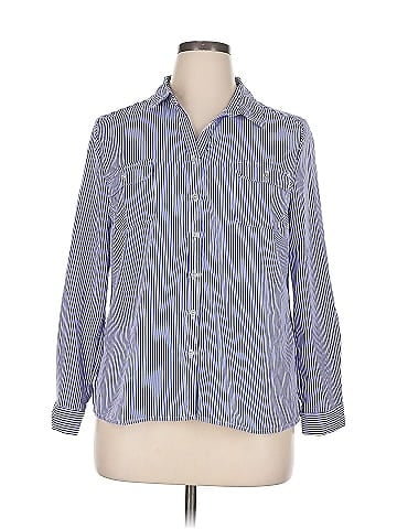 NY Collection Long Sleeve Button-Down Shirt (view 1)
