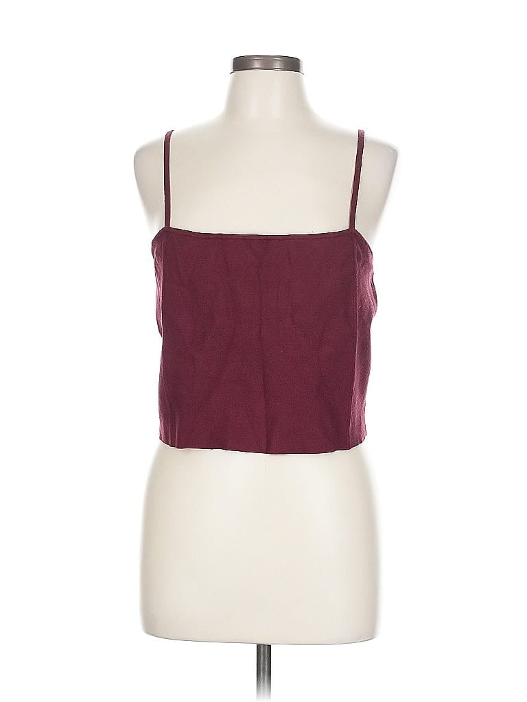 Pre-owned Express Tank Top Burgundy Strapless Neckline Tops
