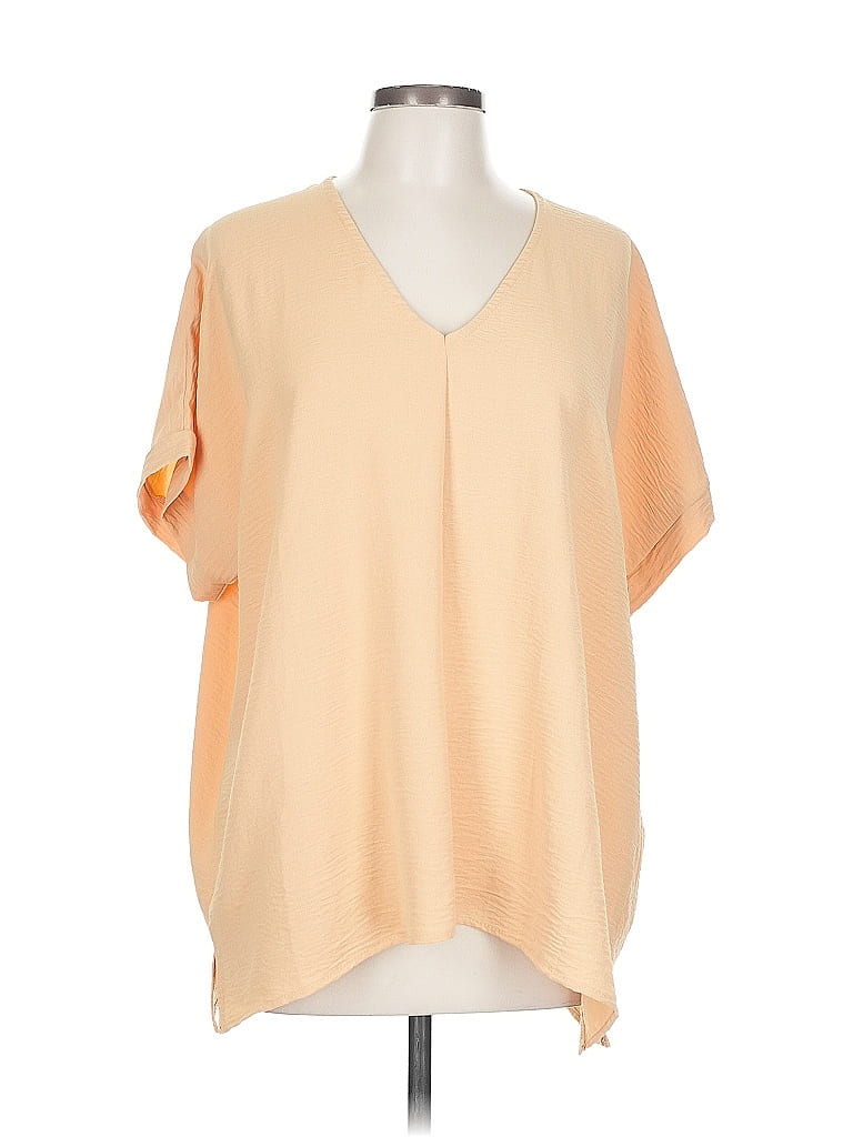 Pre-owned Mts Short Sleeve Blouse In Orange