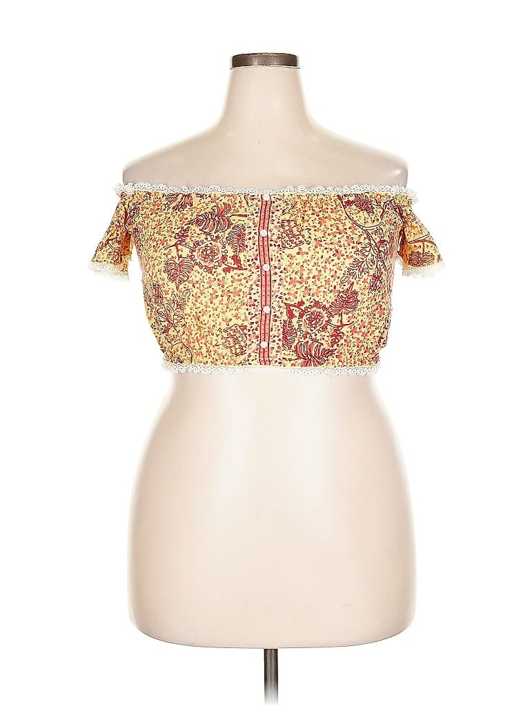 Pre-owned Poupette St Barth Sleeveless Blouse In Gold