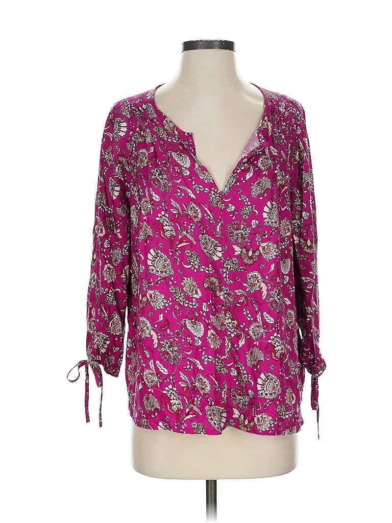COLLECTIVE CONCEPTS Pre-owned 3/4 Sleeve Blouse In Purple