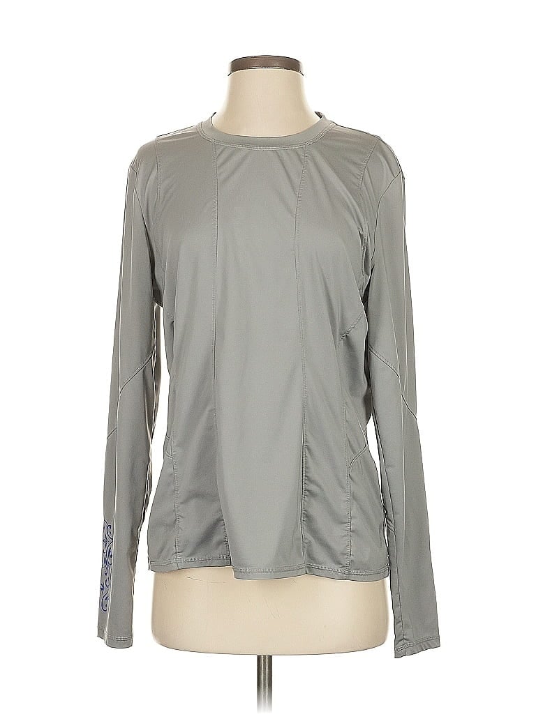 Pre-owned Athleta Long Sleeve T-shirt In Gray