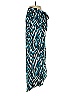 Ava & Aiden 100% Polyester Animal Print Teal Casual Pants Size XS - photo 4