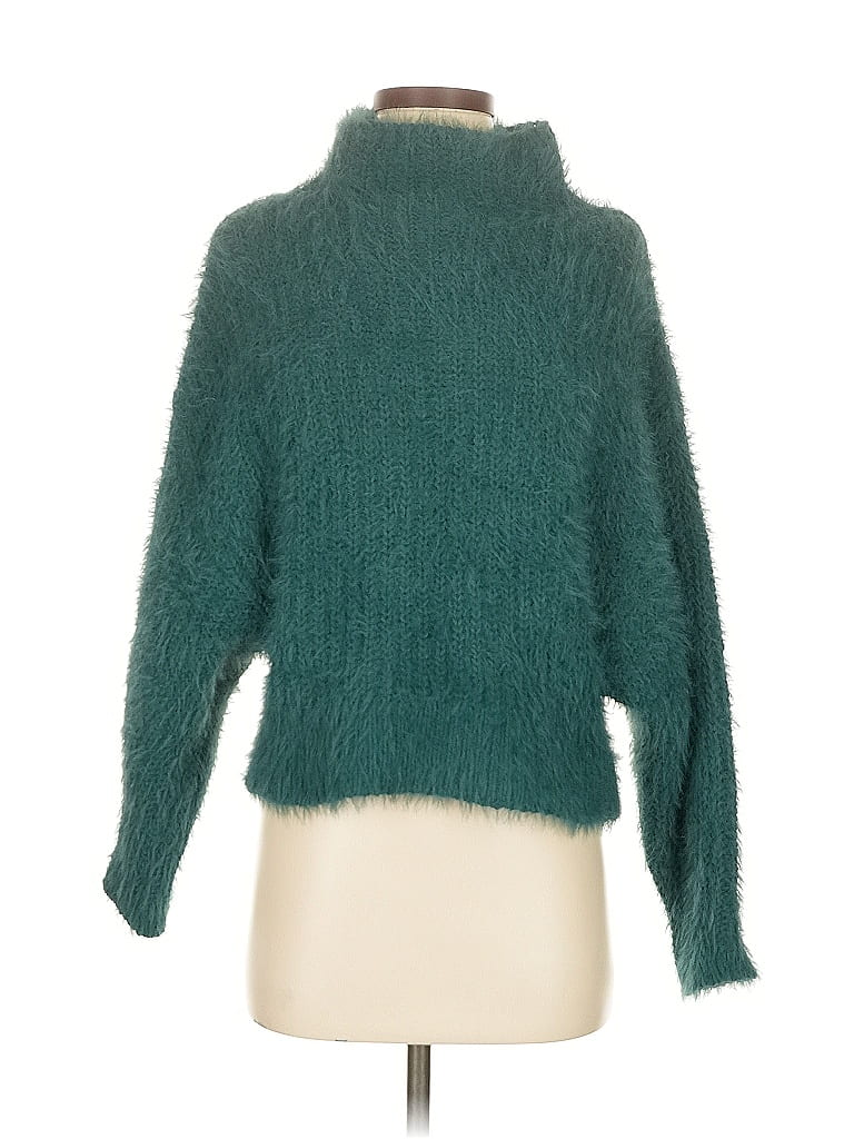 Pre-owned Express Turtleneck Sweater In Blue