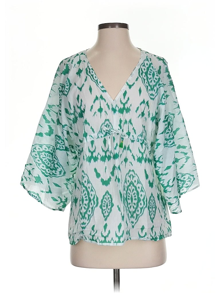 Click to view more detailed imagery on our partner's website Pre-owned Anna Kay 3/4 Sleeve Blouse In Green