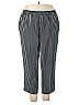 Leslie Fay Stripes Black Casual Pants Size 18WP - photo 1
