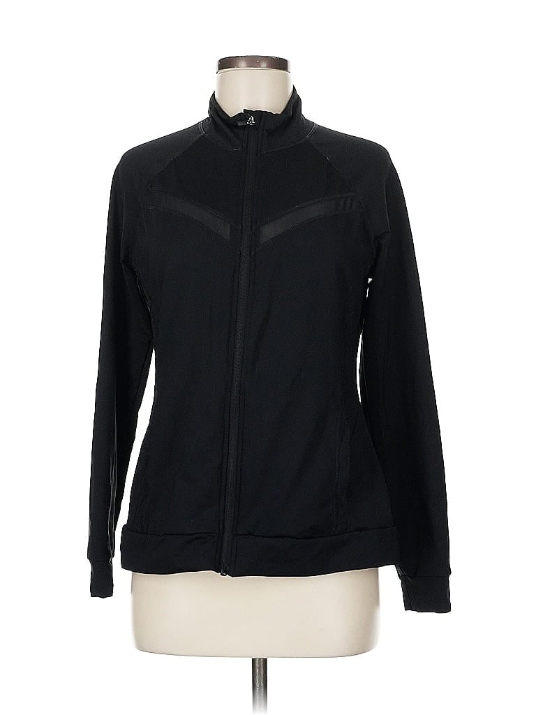 Pre-owned Fabletics Cardigan Sweater In Black