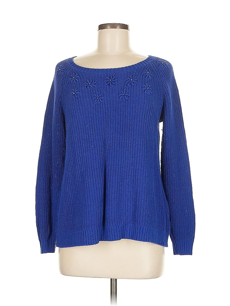 Pre-owned Karen Scott Pullover Sweater In Blue