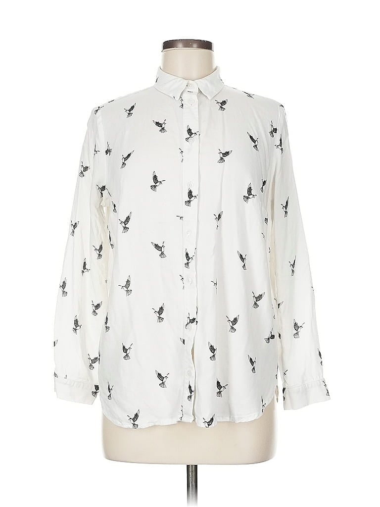 ASSORTED BRANDS Pre-owned Long Sleeve Blouse In White