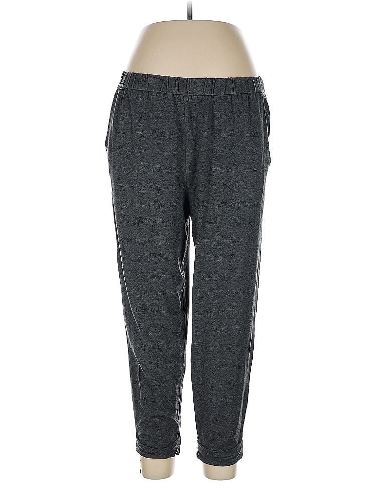 Pre-owned Eileen Fisher Track Pants In Gray