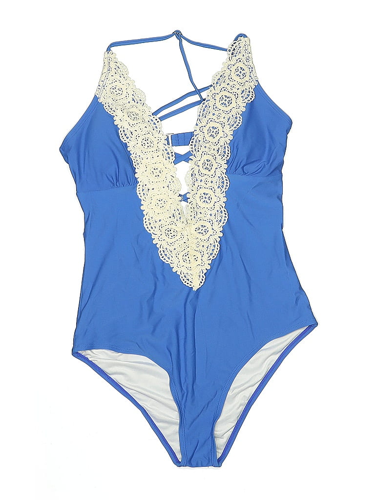 Click to view more detailed imagery on our partner's website Pre-owned Cupshe One Piece Swimsuit In Blue