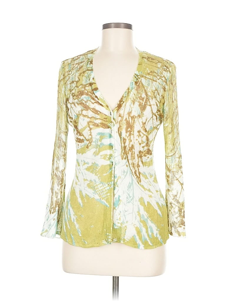 Pre-owned Nic + Zoe Cardigan Sweater In Gold