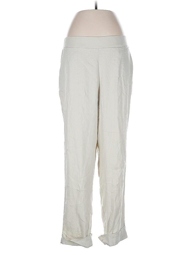 ALFANI Pre-owned Linen Pants In White