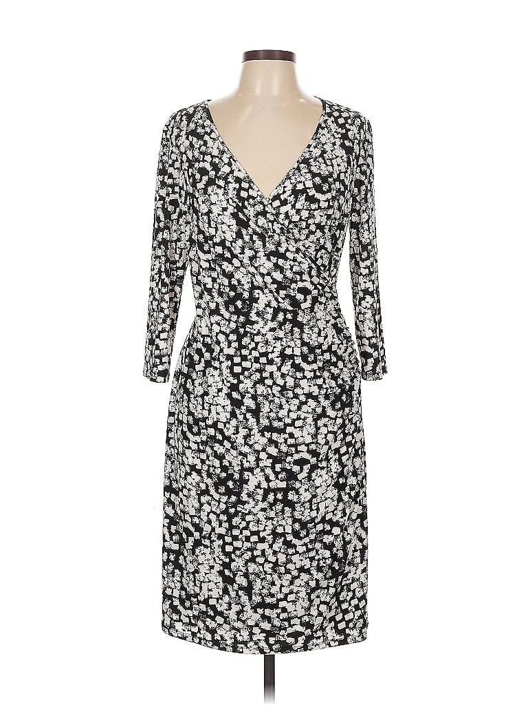 Pre-owned Chaps Casual Dress In Gray