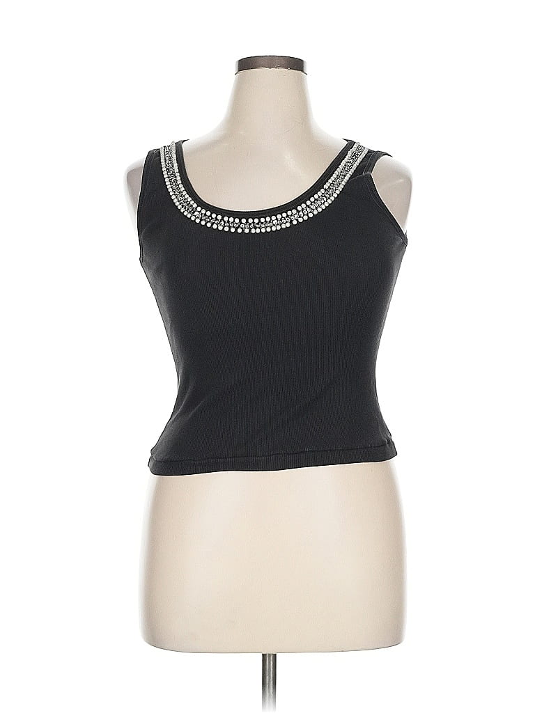 Click to view more detailed imagery on our partner's website Pre-owned With Love ... Sleeveless Top Black Scoop Neck Tops