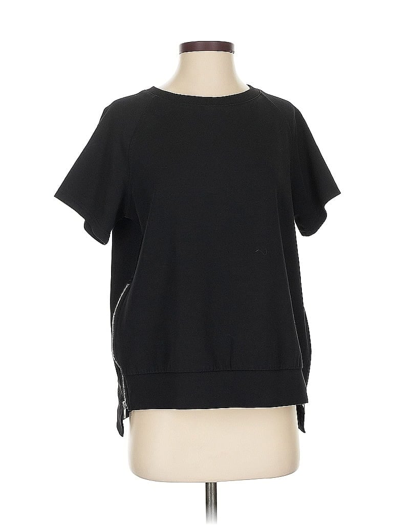 Pre-owned Prettygarden Short Sleeve Top Black Crew Neck Tops